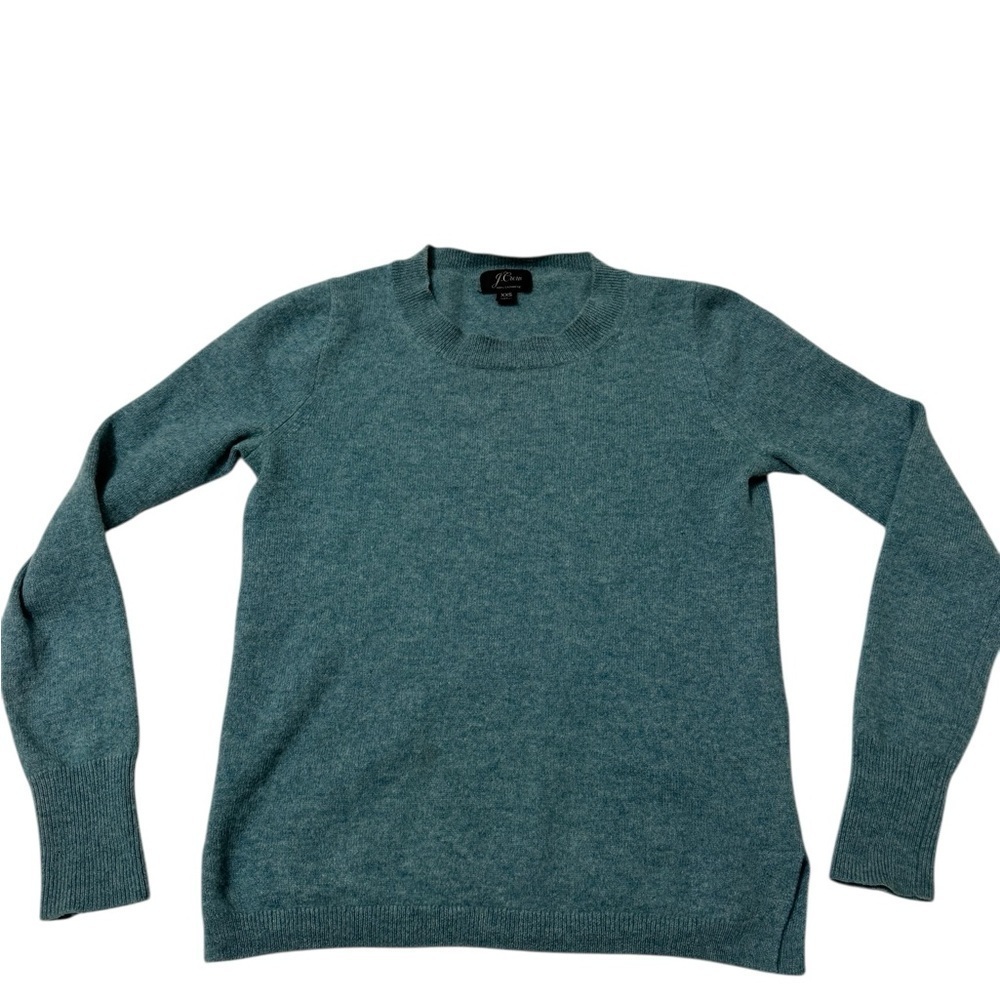 J. Crew Women's Blue Crew Neck Sweater Cashmere - Picture 6 of 8